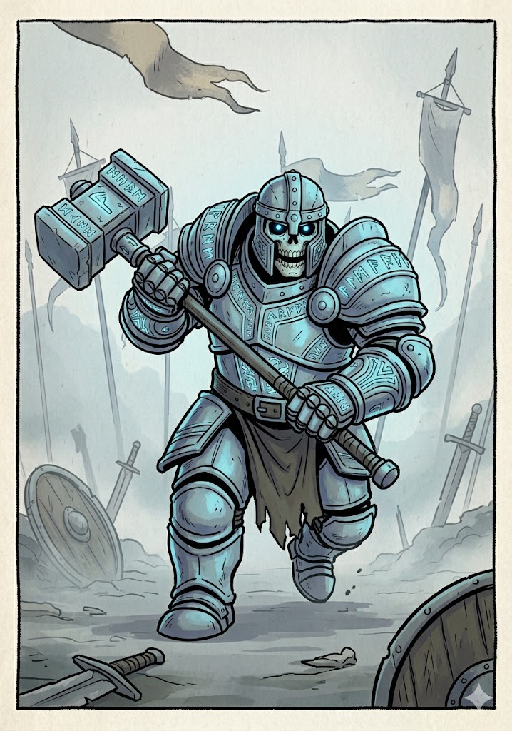 Zwergen-Berserker-Skelett